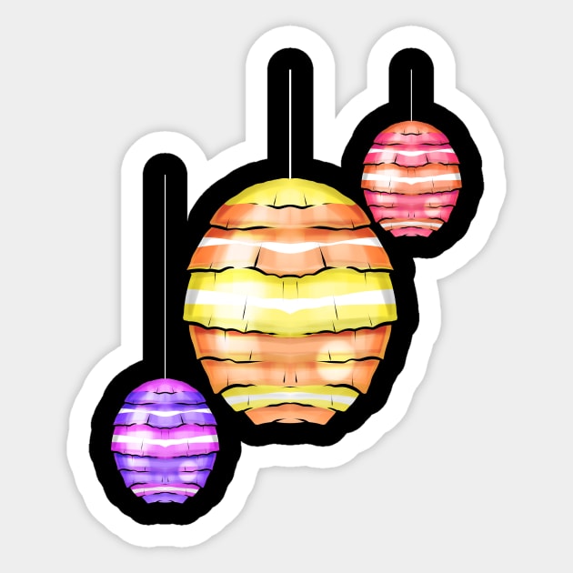 Egg Shaped Lanterns Easter Decoration For Easter Sticker by SinBle